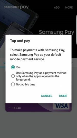 Samsung Pay Tap and Pay
