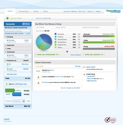FinanceWorks Screenshot